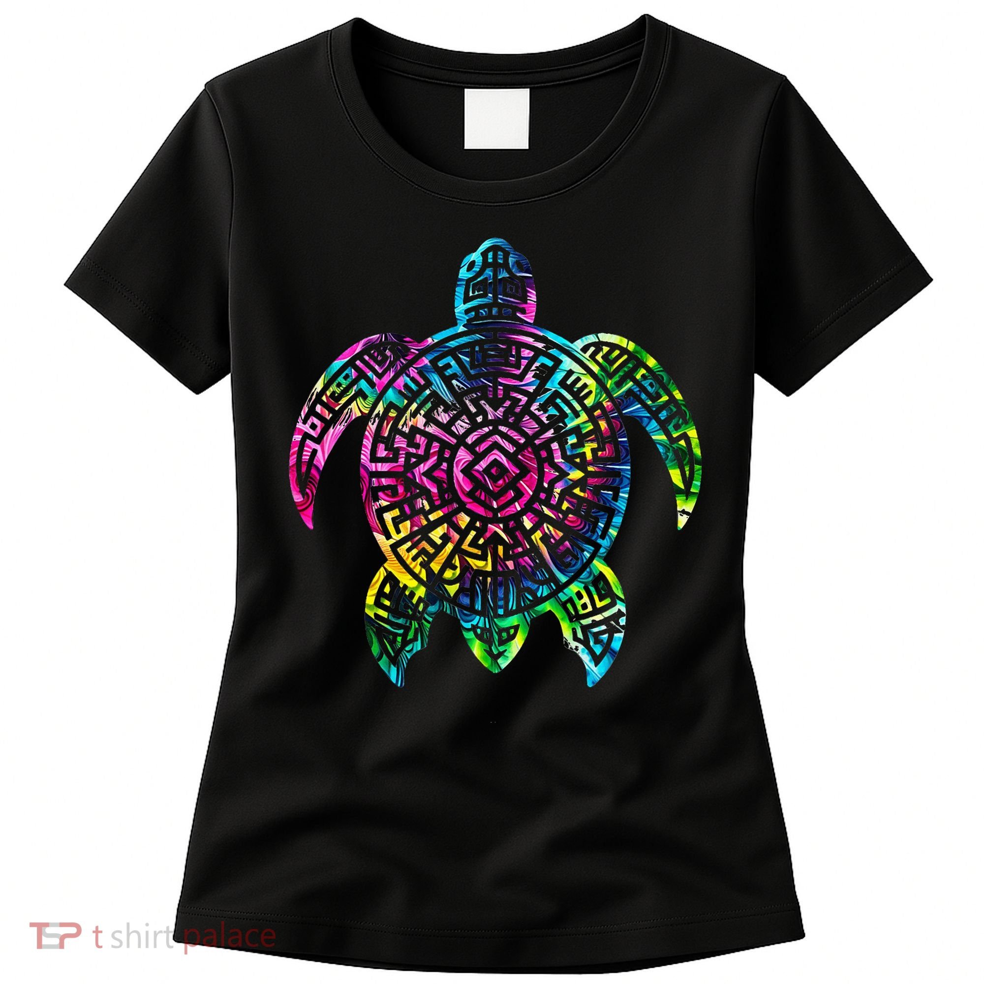 Ocean Odyssey Tie Dye Tribal Tides Sea Turtle Women's T-Shirt