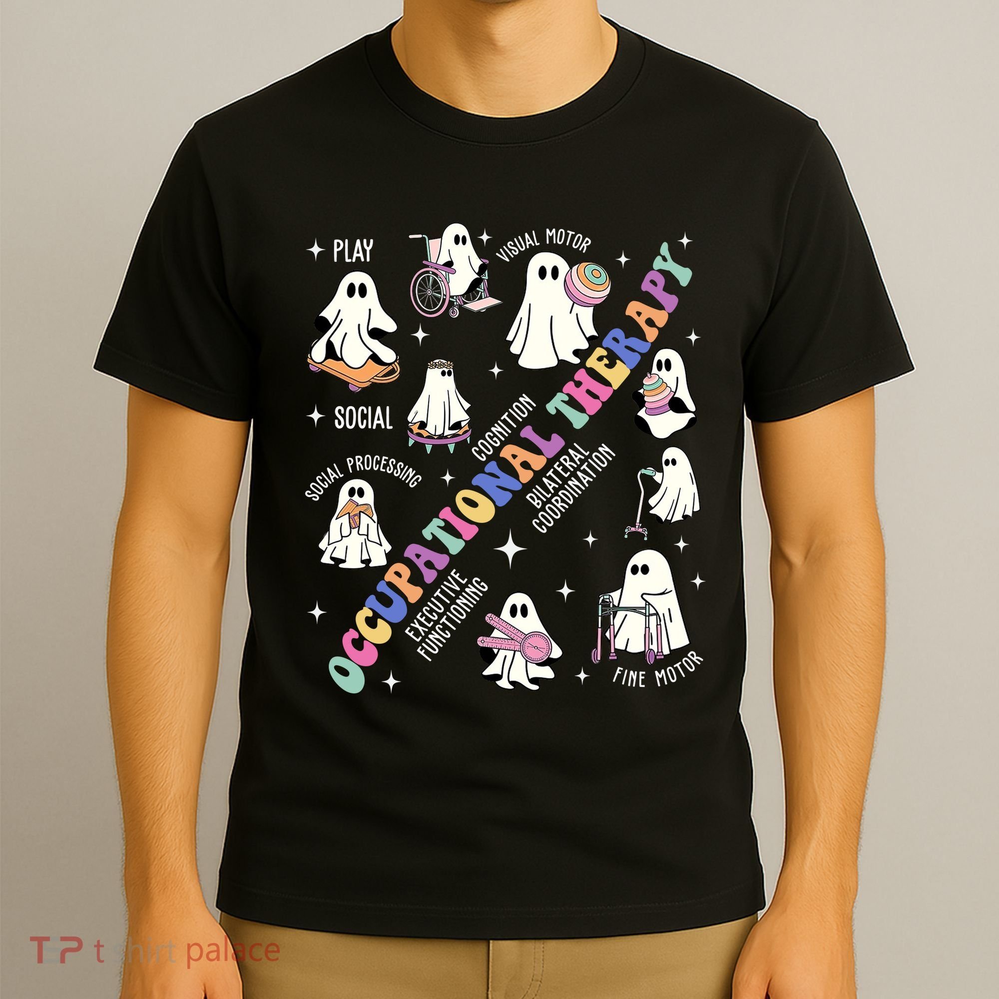 Ot Occupational Therapy Therapist Halloween Spooky T-Shirt