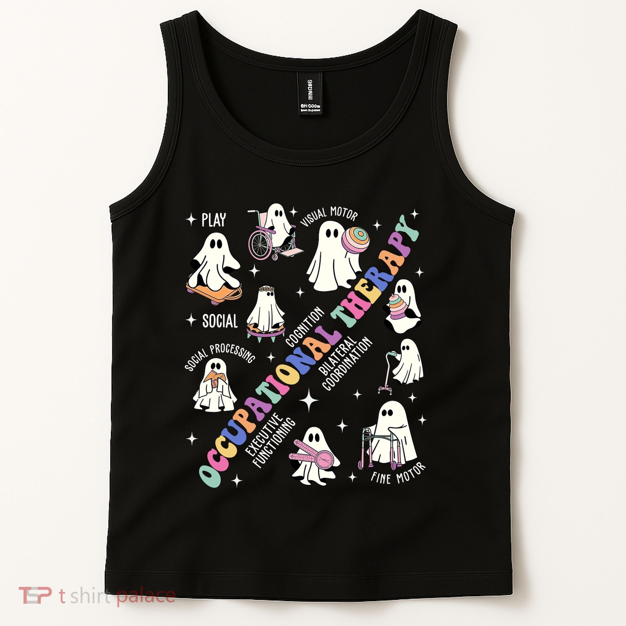 Ot Occupational Therapy Therapist Halloween Spooky Tank Top