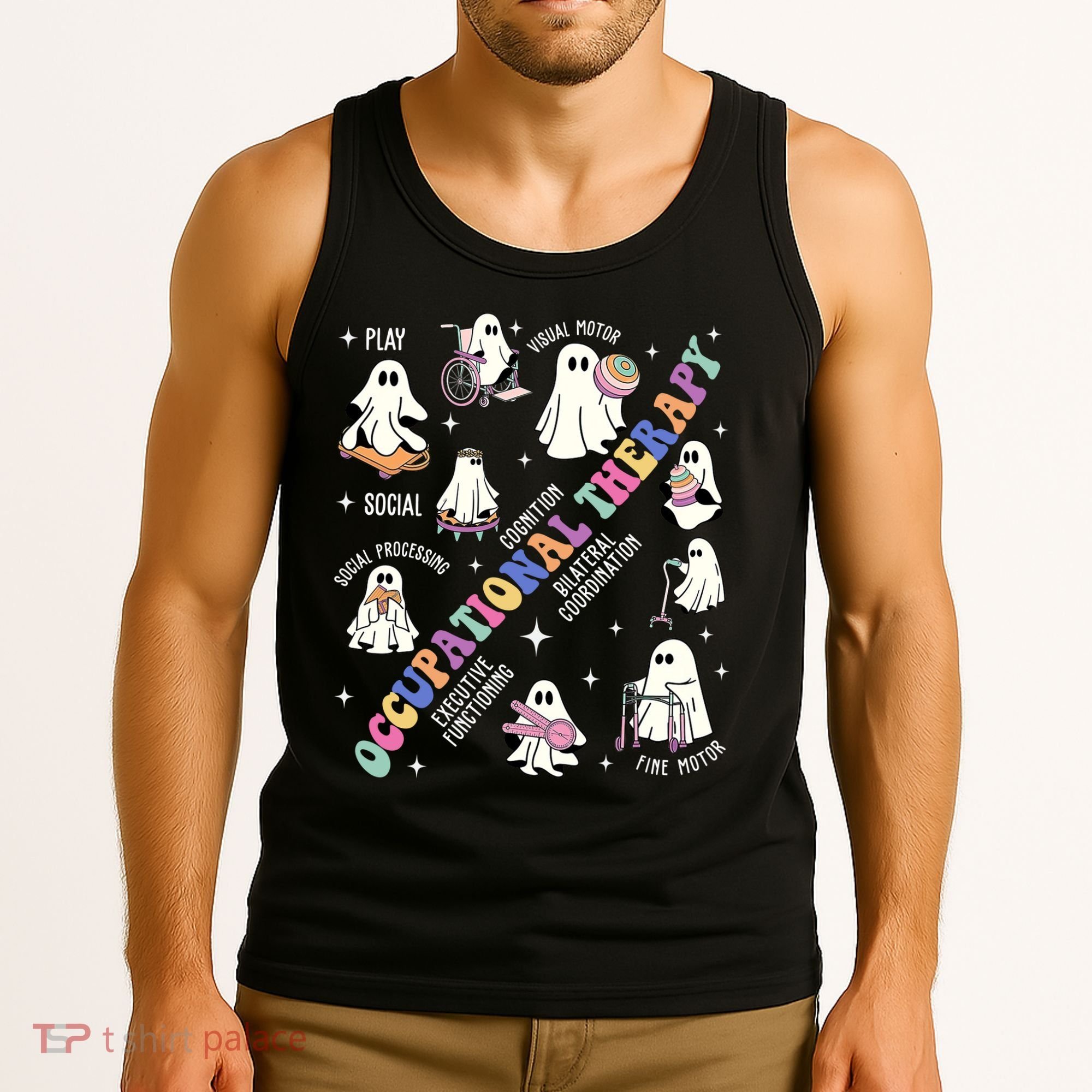 Ot Occupational Therapy Therapist Halloween Spooky Tank Top