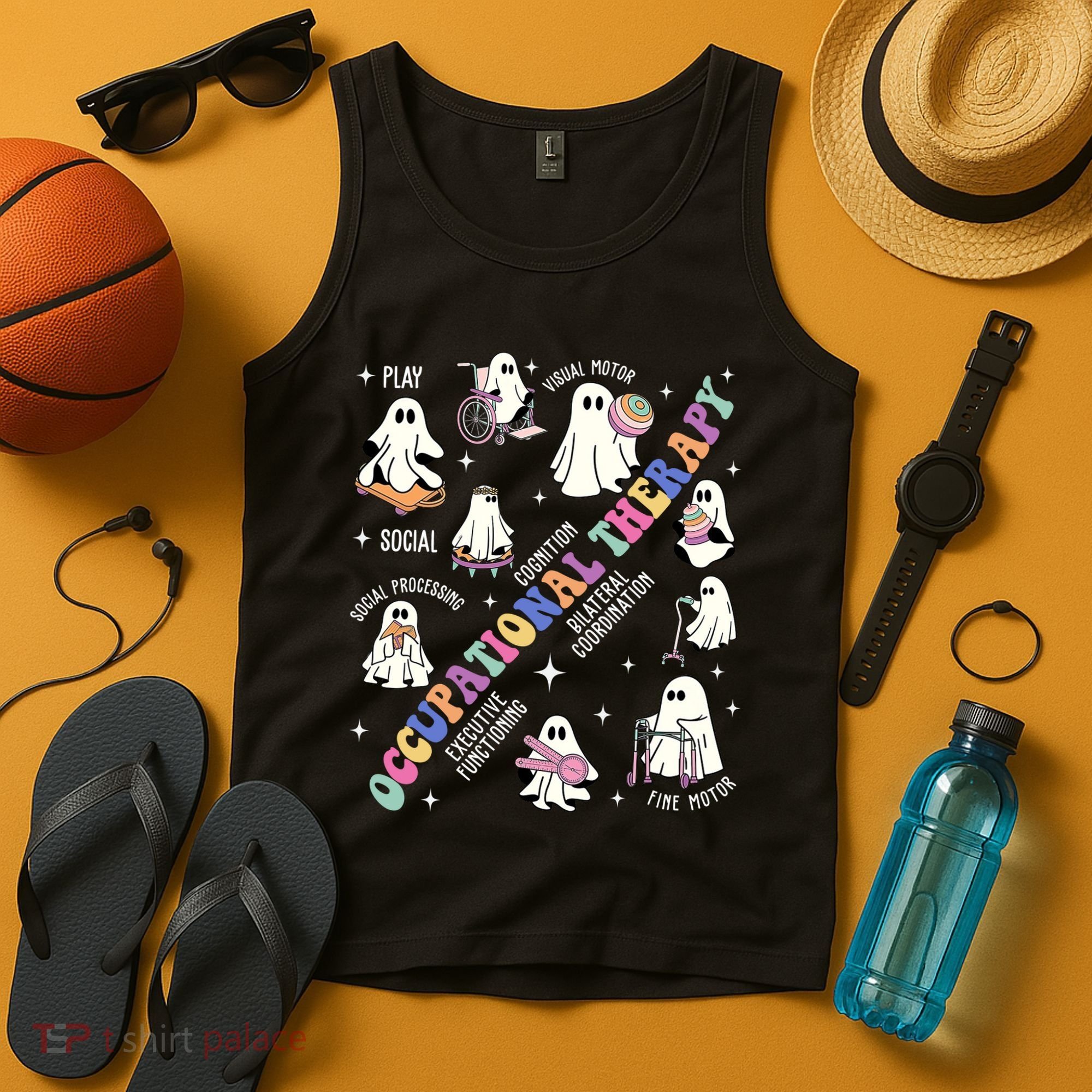 Ot Occupational Therapy Therapist Halloween Spooky Tank Top