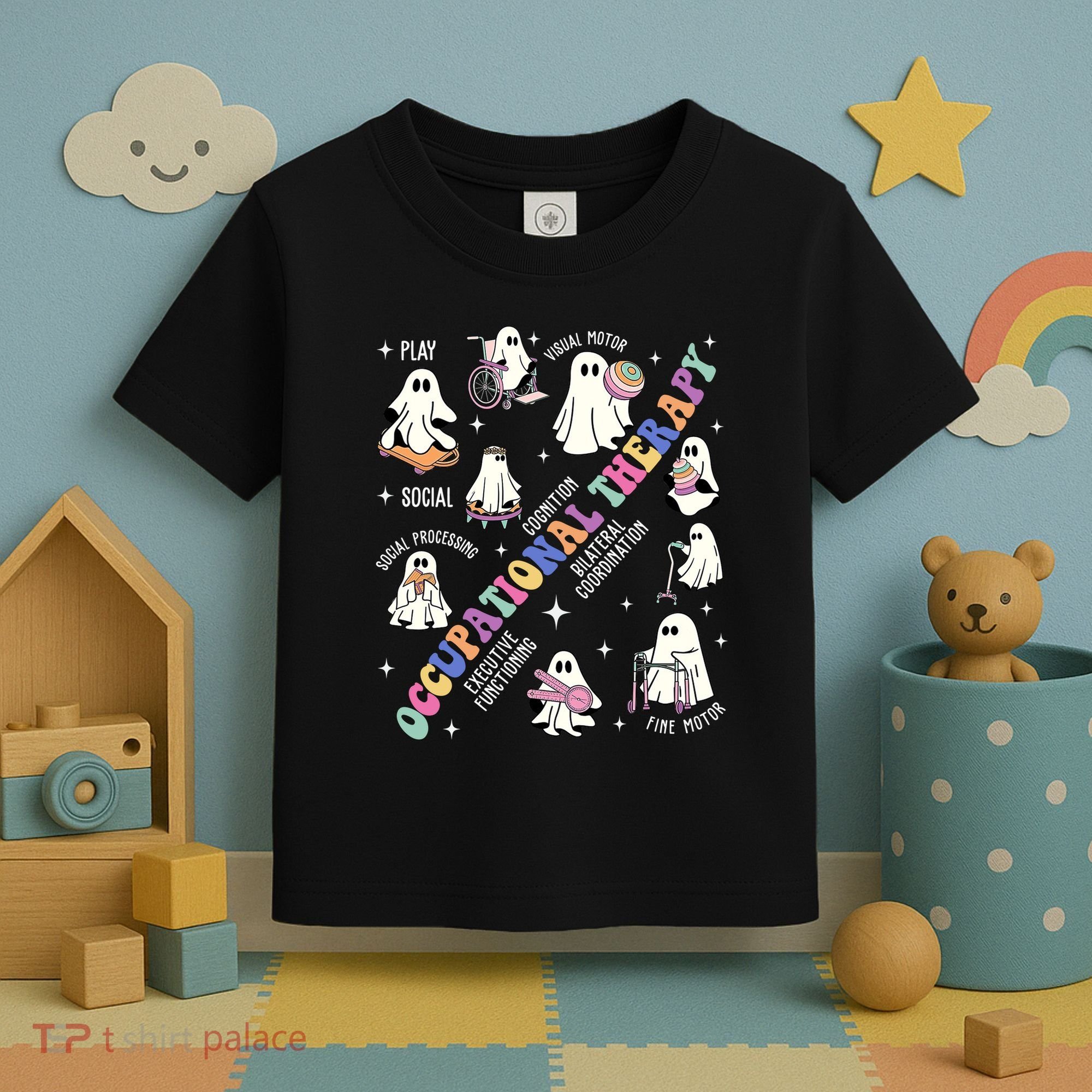 Ot Occupational Therapy Therapist Halloween Spooky Toddler T-Shirt