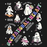 Ot Occupational Therapy Therapist Halloween Spooky Visor thumb 3