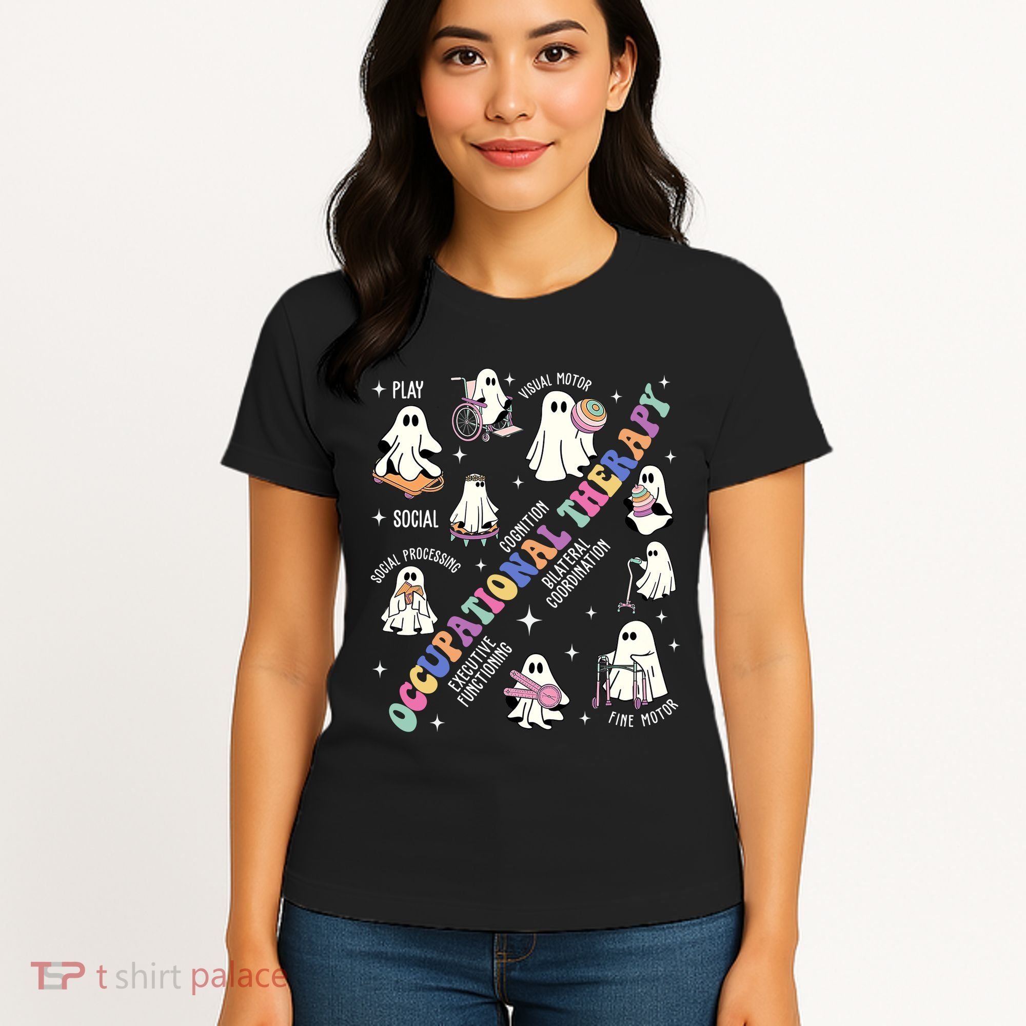 Ot Occupational Therapy Therapist Halloween Spooky Women's T-Shirt