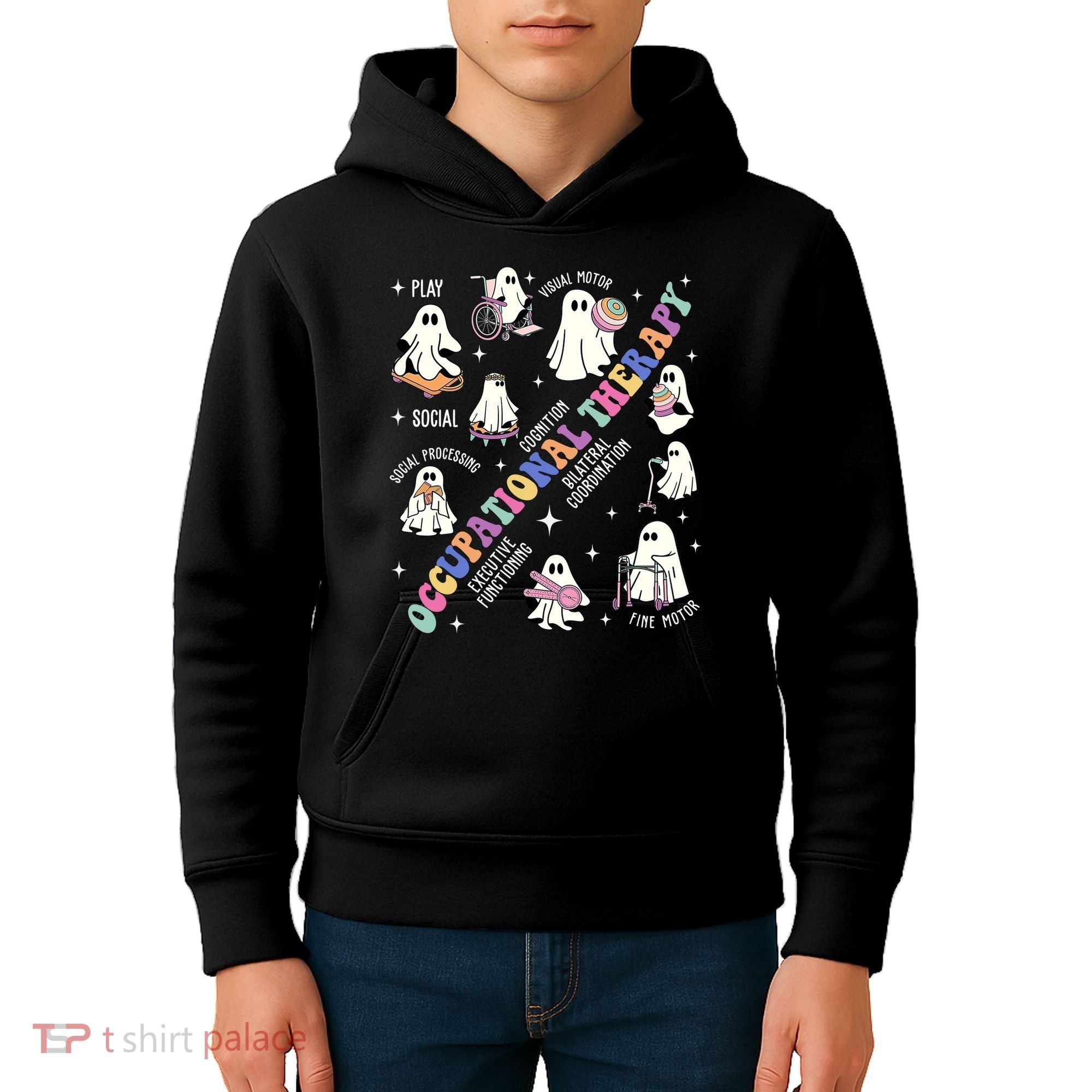 Ot Occupational Therapy Therapist Halloween Spooky Kids Hoodie