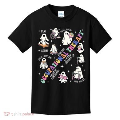 Ot Occupational Therapy Therapist Halloween Spooky Kids T-Shirt