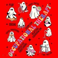 Ot Occupational Therapy Therapist Halloween Spooky Santa Hat thumb 1