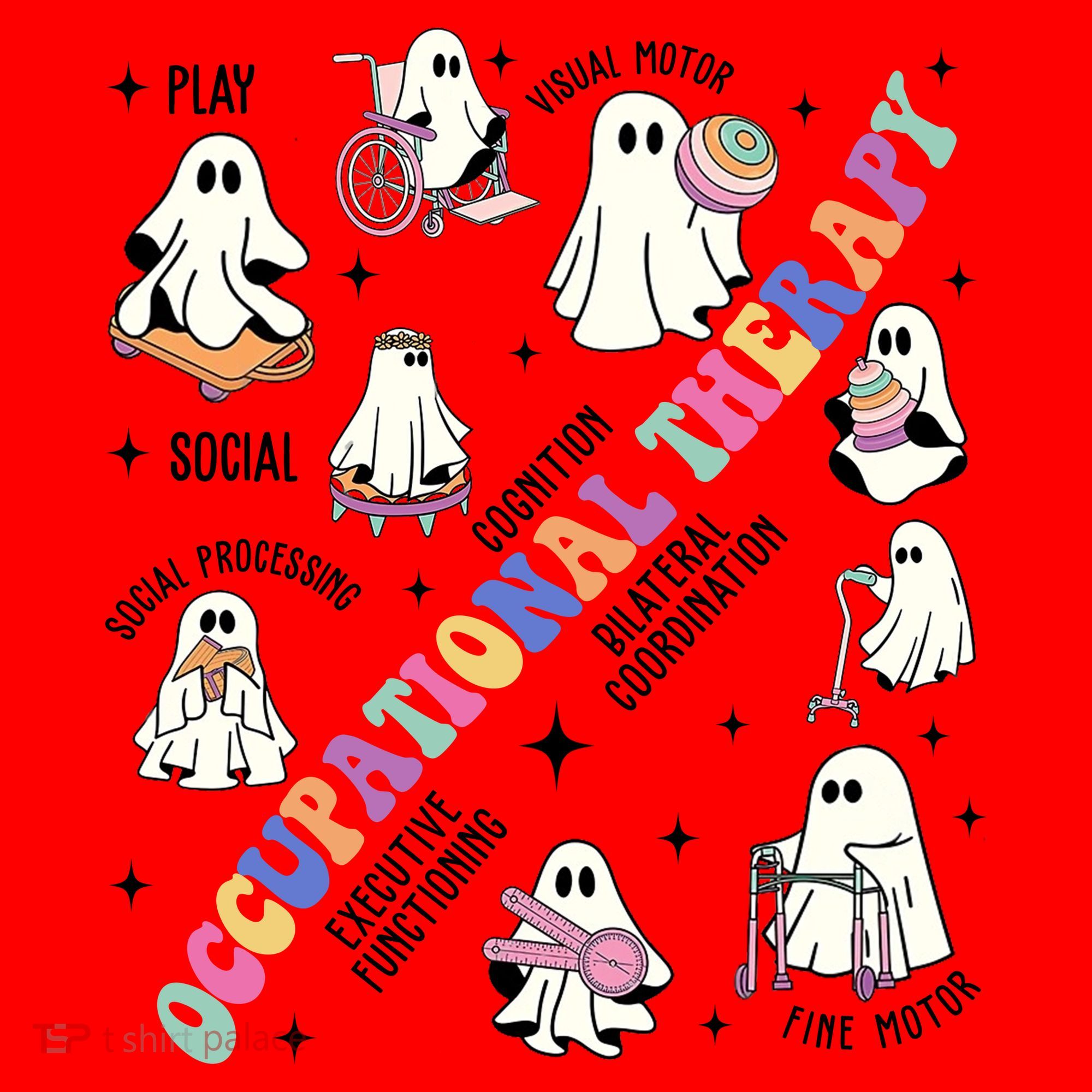 Ot Occupational Therapy Therapist Halloween Spooky Santa Hat