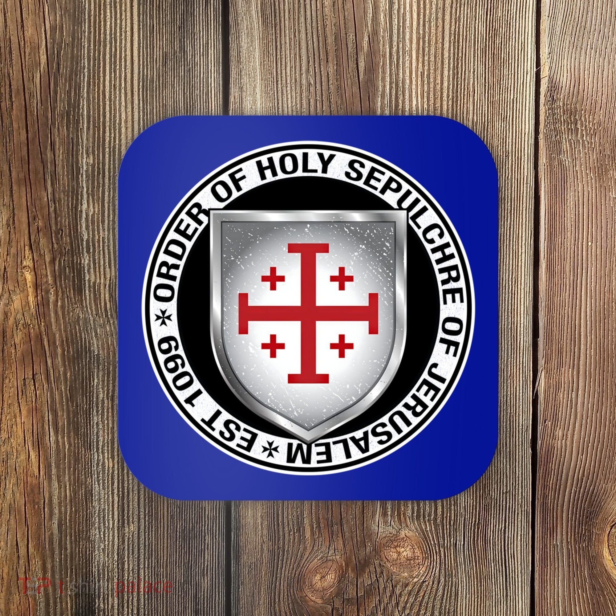 Order Of The Holy Sepulchre Of Jerusalem Shield Gift Coaster