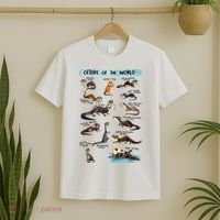 Otters Of The World Sea Otter Giant Otter Lovers Educational T-Shirt thumb 2