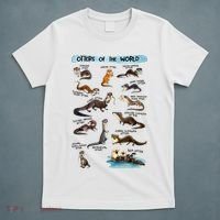 Otters Of The World Sea Otter Giant Otter Lovers Educational T-Shirt thumb 5