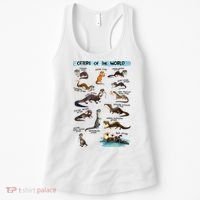 Otters Of The World Sea Otter Giant Otter Lovers Educational Women's Tank Top thumb 0