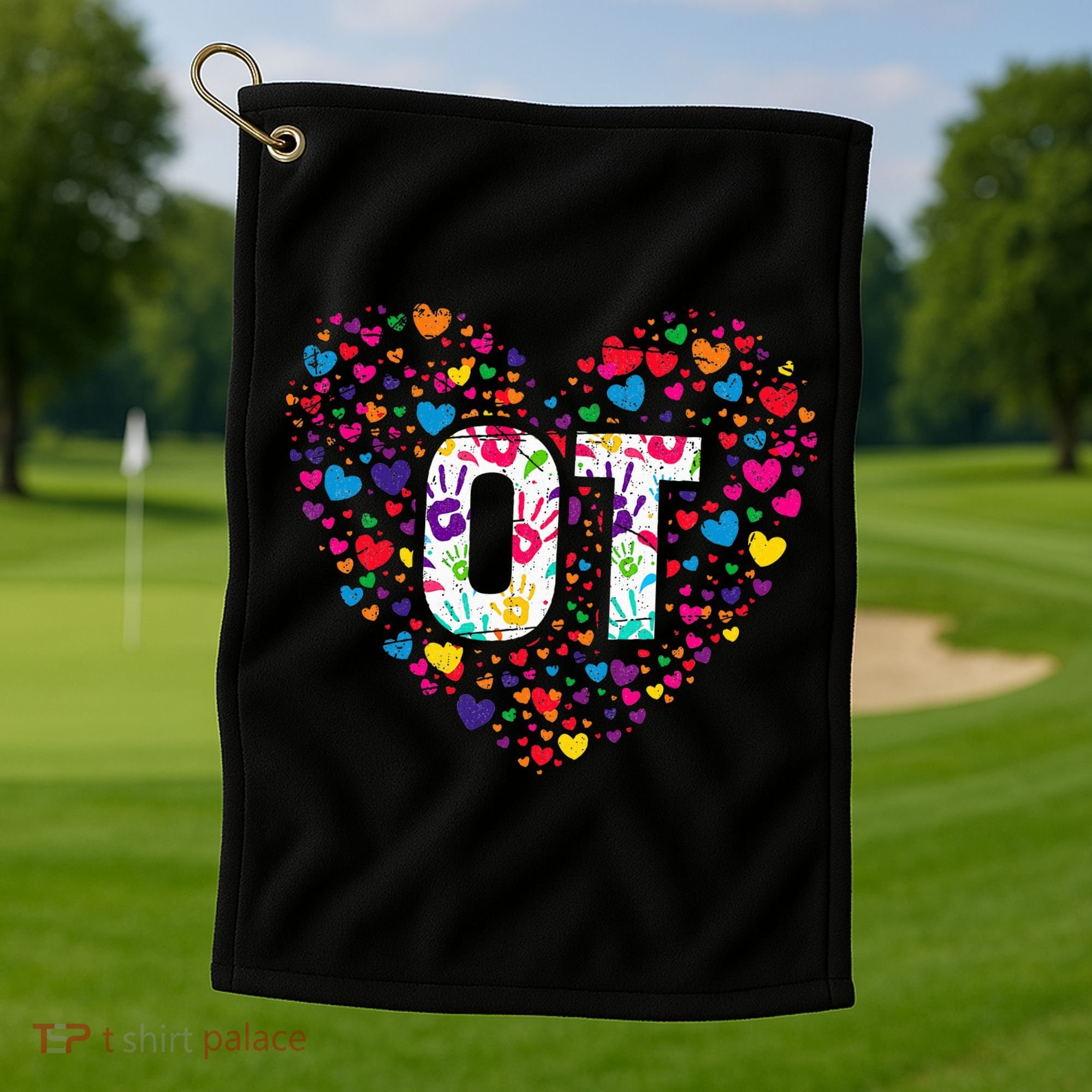 Ot Occupational Therapy Heart Occupational Therapist Golf Towel