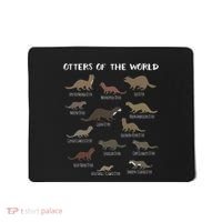 Otters Of The World Sea Otter Giant Otter Educational Gift Mousepad thumb 0