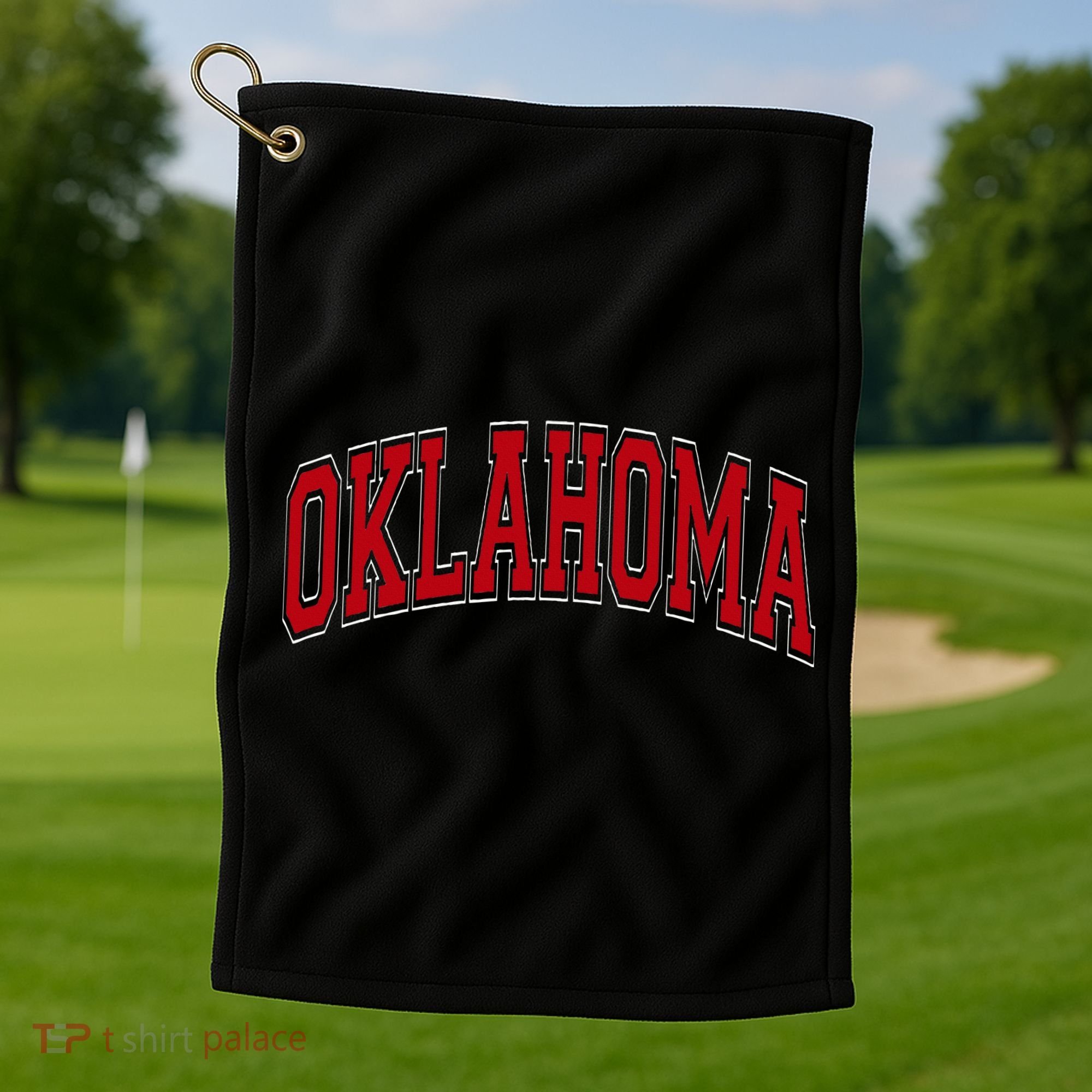 Oklahoma Ok Varsity Style Golf Towel