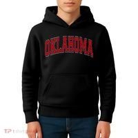 Oklahoma Ok Varsity Style Kids Hoodie thumb 4