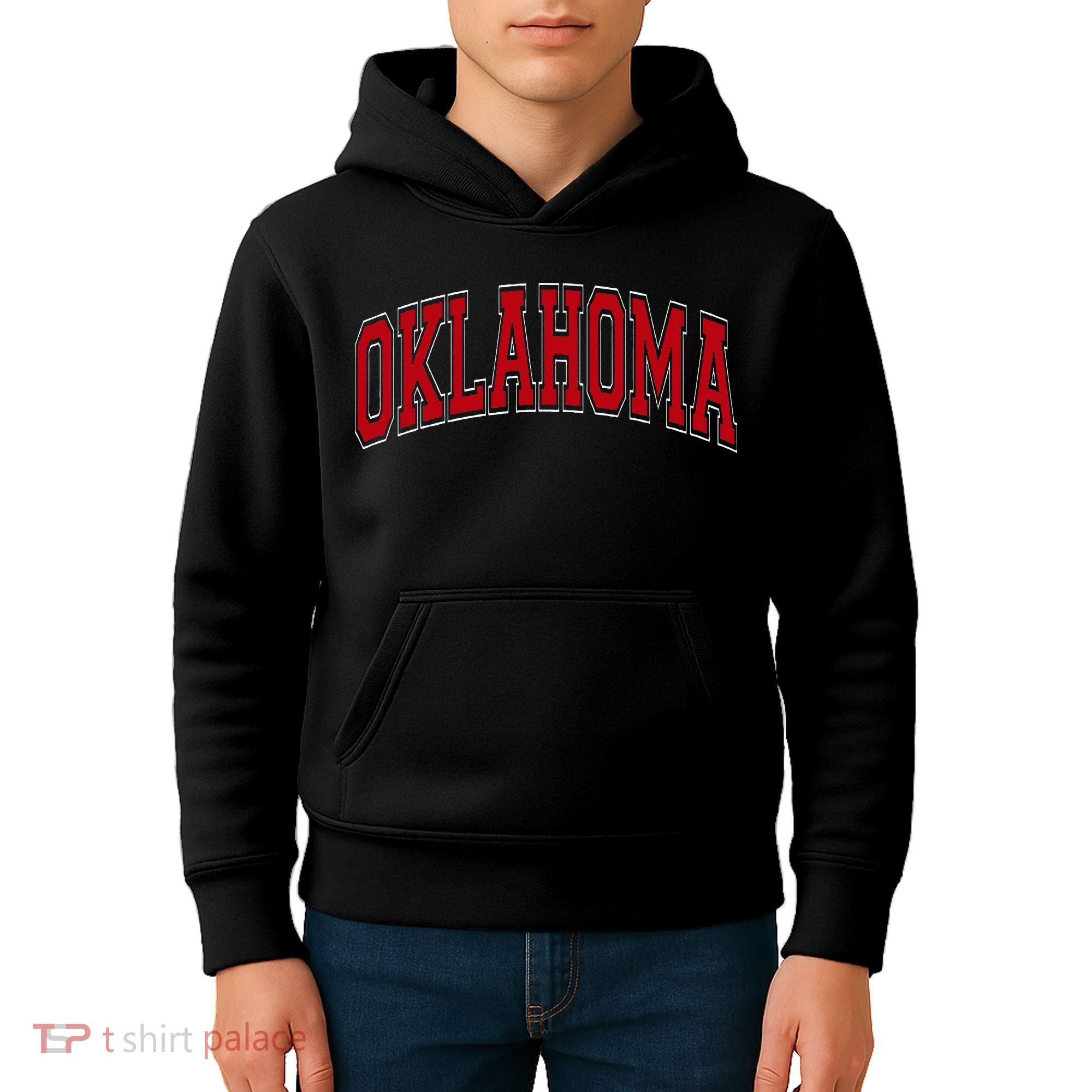 Oklahoma Ok Varsity Style Kids Hoodie
