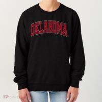 Oklahoma OK Varsity Style Red Text Women's Sweatshirt thumb 0