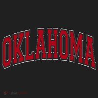 Oklahoma OK Varsity Style Red Text Women's Sweatshirt thumb 2