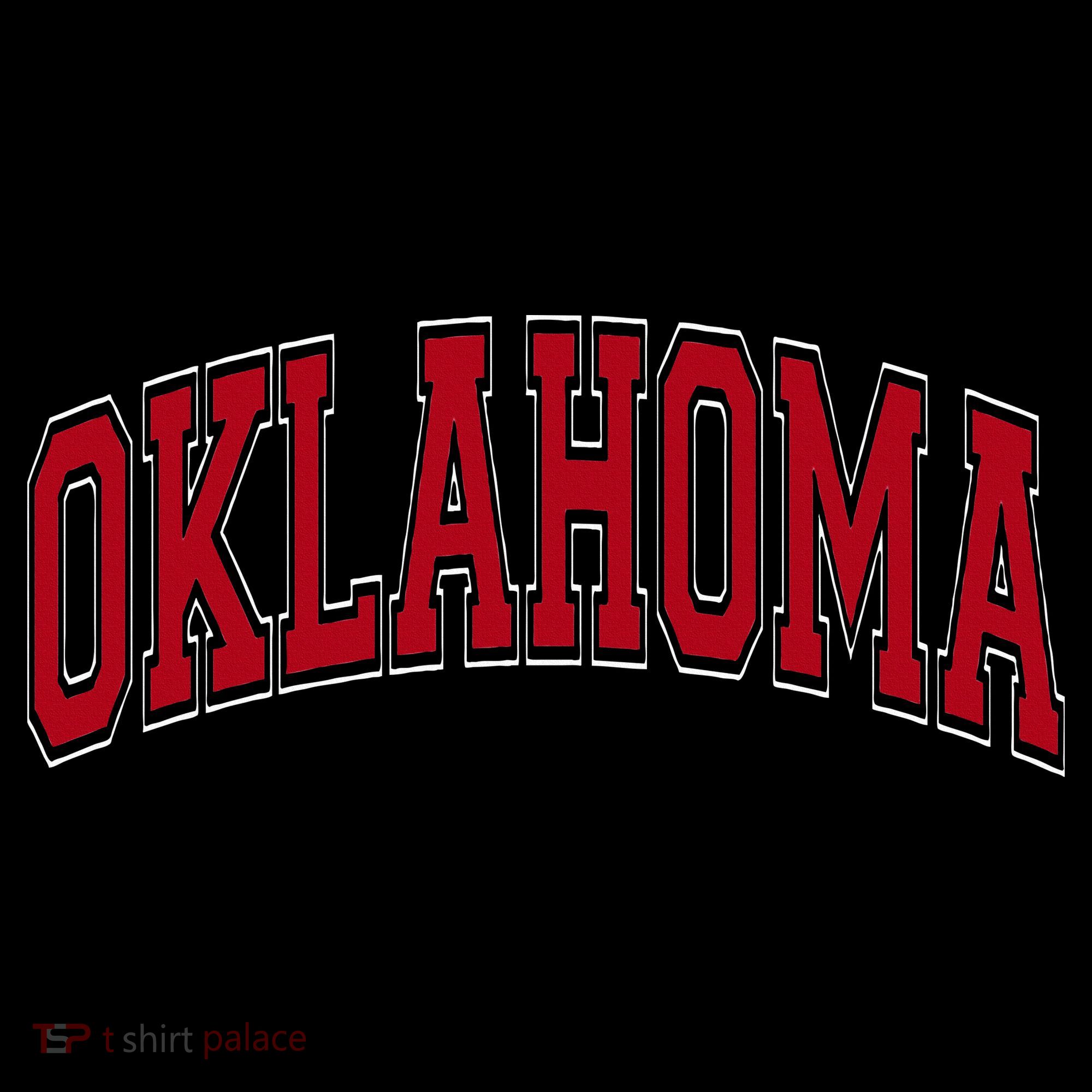 Oklahoma OK Varsity Style Red Text Visor
