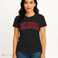 Oklahoma OK Varsity Style Red Text Women's T-Shirt thumb 4