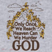 Only Once We Reach Heaven Can We Murder God By Renaissance Man Women's Sweatshirt thumb 2