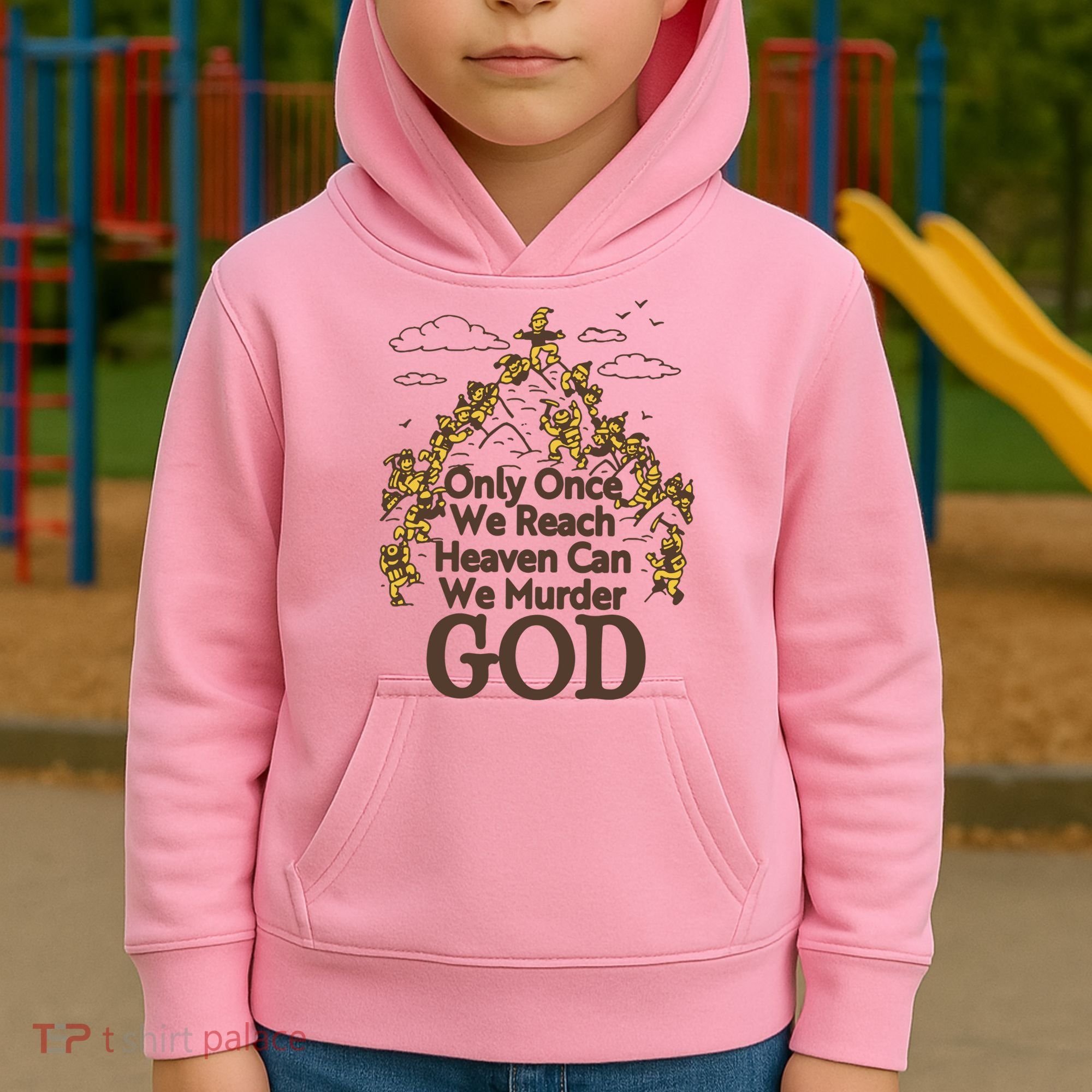 Only Once We Reach Heaven Can We Murder God By Renaissance Man Kids Hoodie