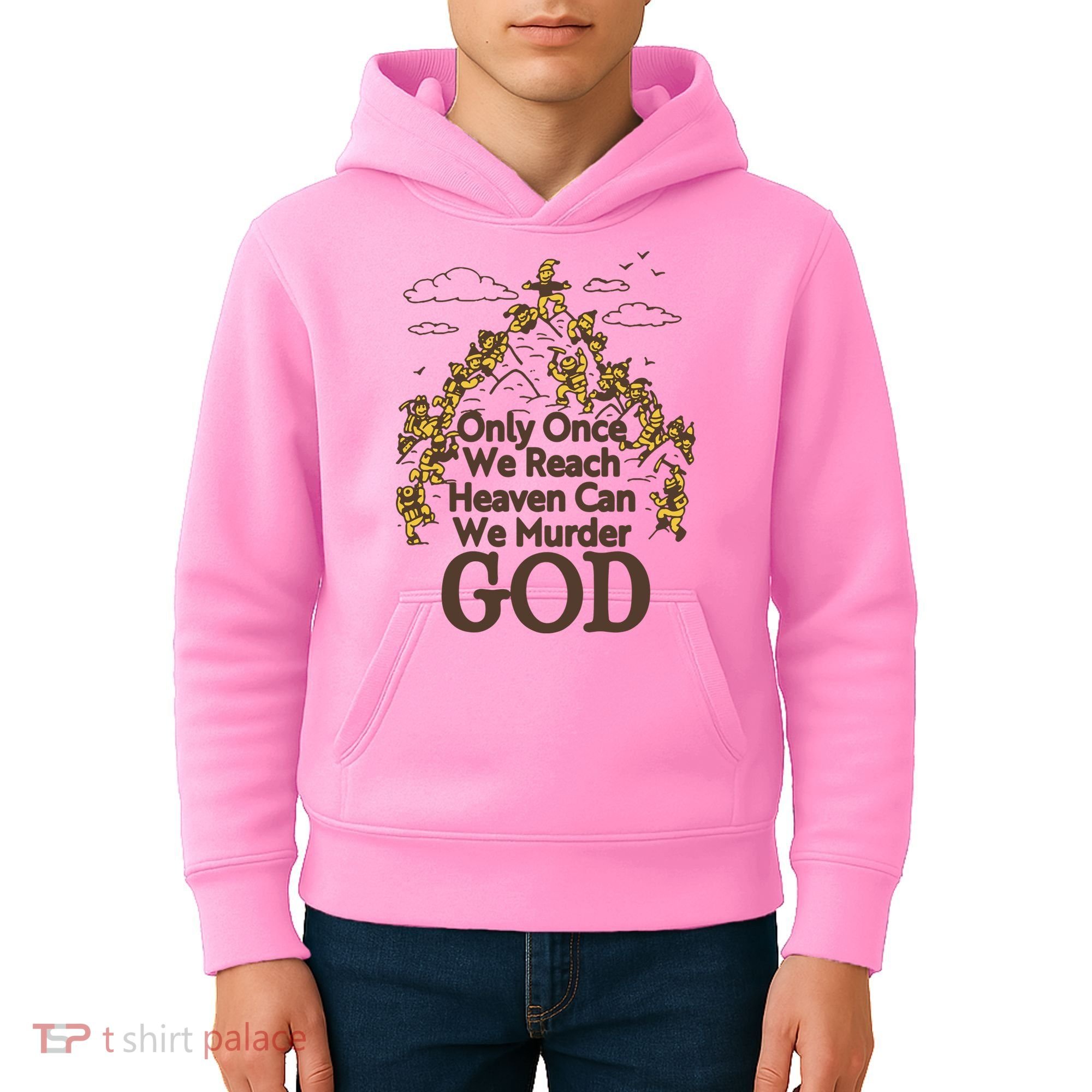 Only Once We Reach Heaven Can We Murder God By Renaissance Man Kids Hoodie
