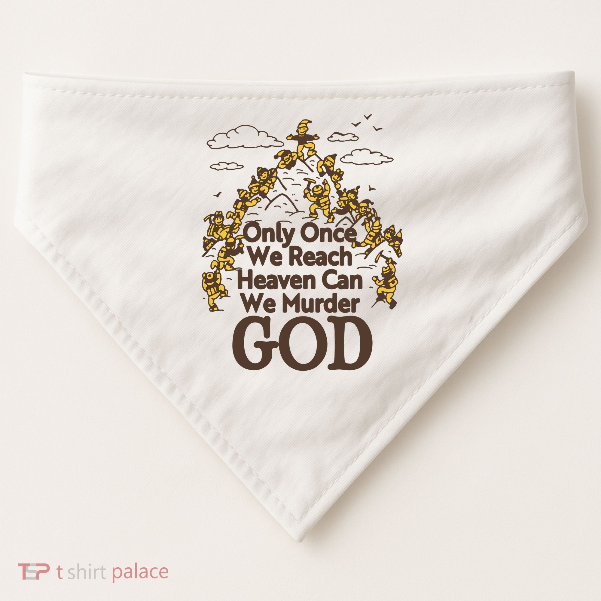 Only Once We Reach Heaven Can We Murder God By Renaissance Man USA-Made Doggie Bandana