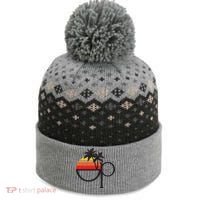 Ocean Pacific 80s Retro Sunset The Baniff Cuffed Pom Beanie thumb 0