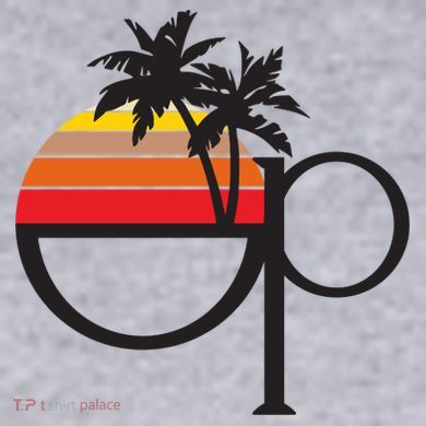 Ocean Pacific 80s Retro Sunset Women's Racerback Cropped Tank