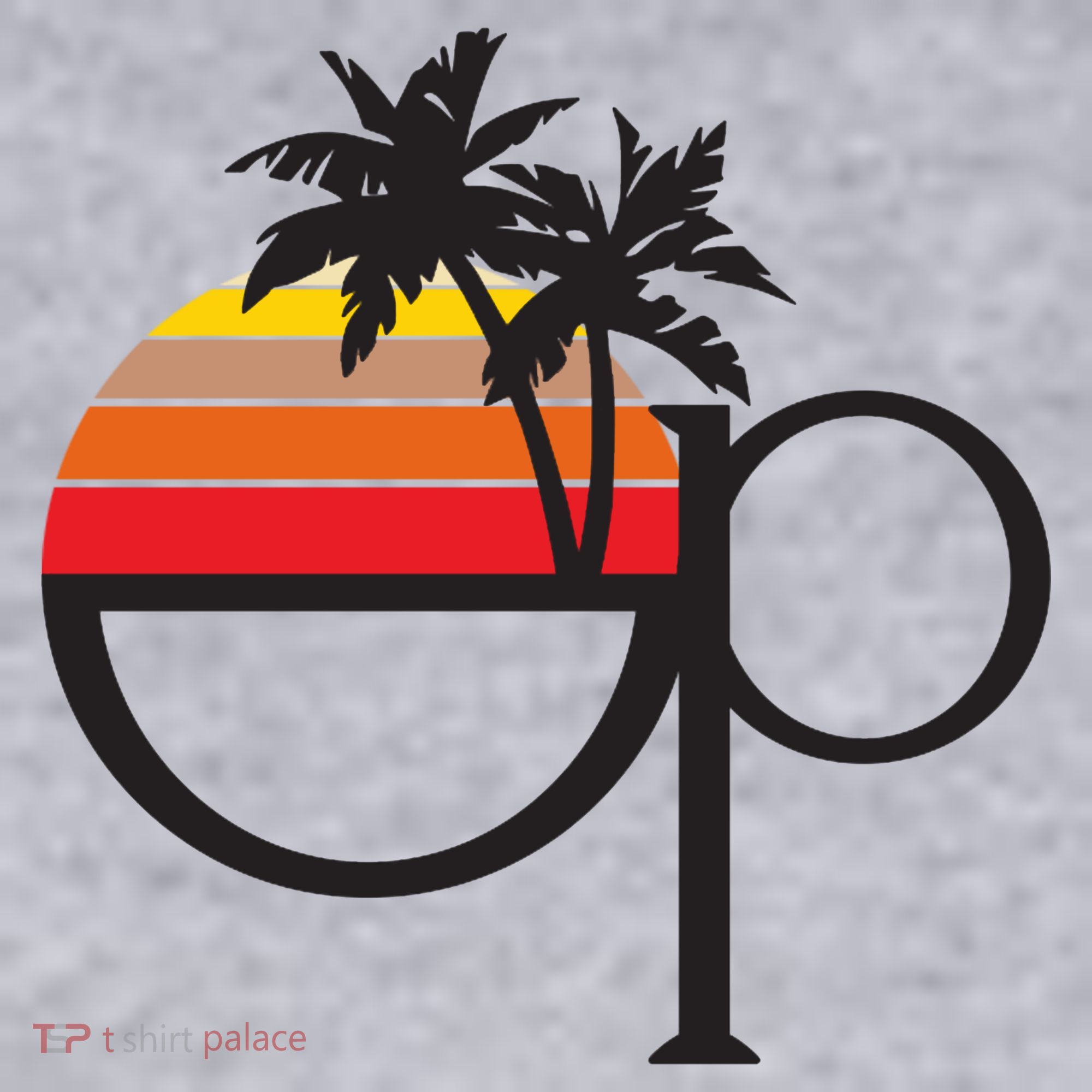 Ocean Pacific 80s Retro Sunset Women's Racerback Cropped Tank