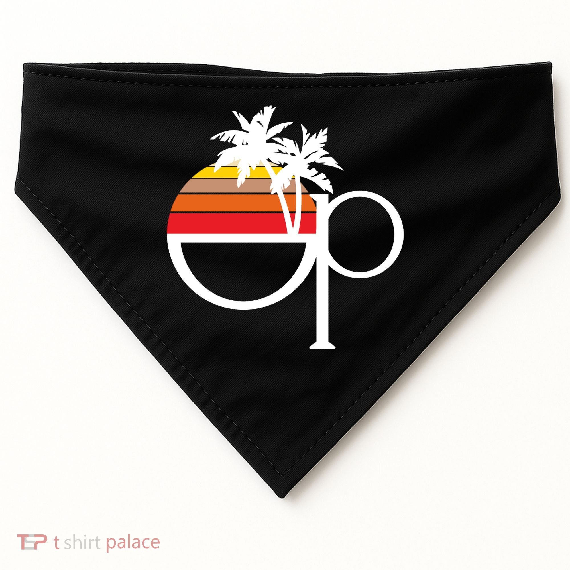 Ocean Pacific 80s Retro Sunset USA-Made Doggie Bandana