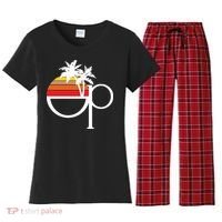 Ocean Pacific 80s Retro Sunset Women's Flannel Pajama Set thumb 0