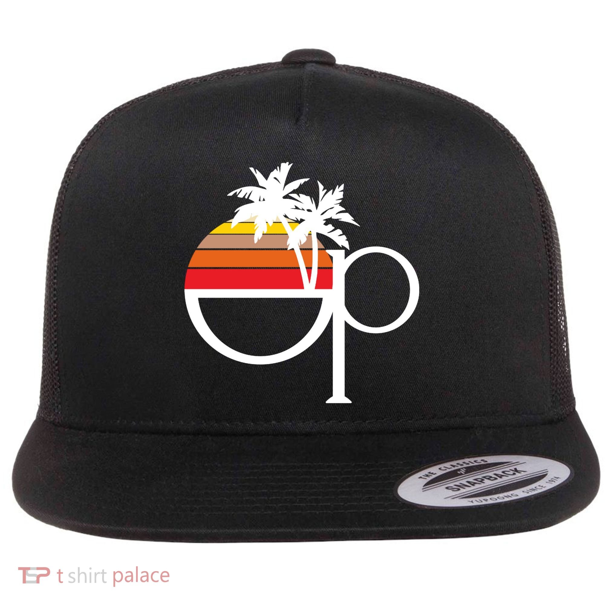 Ocean Pacific 80s Retro Sunset Flat Bill Trucker Hat