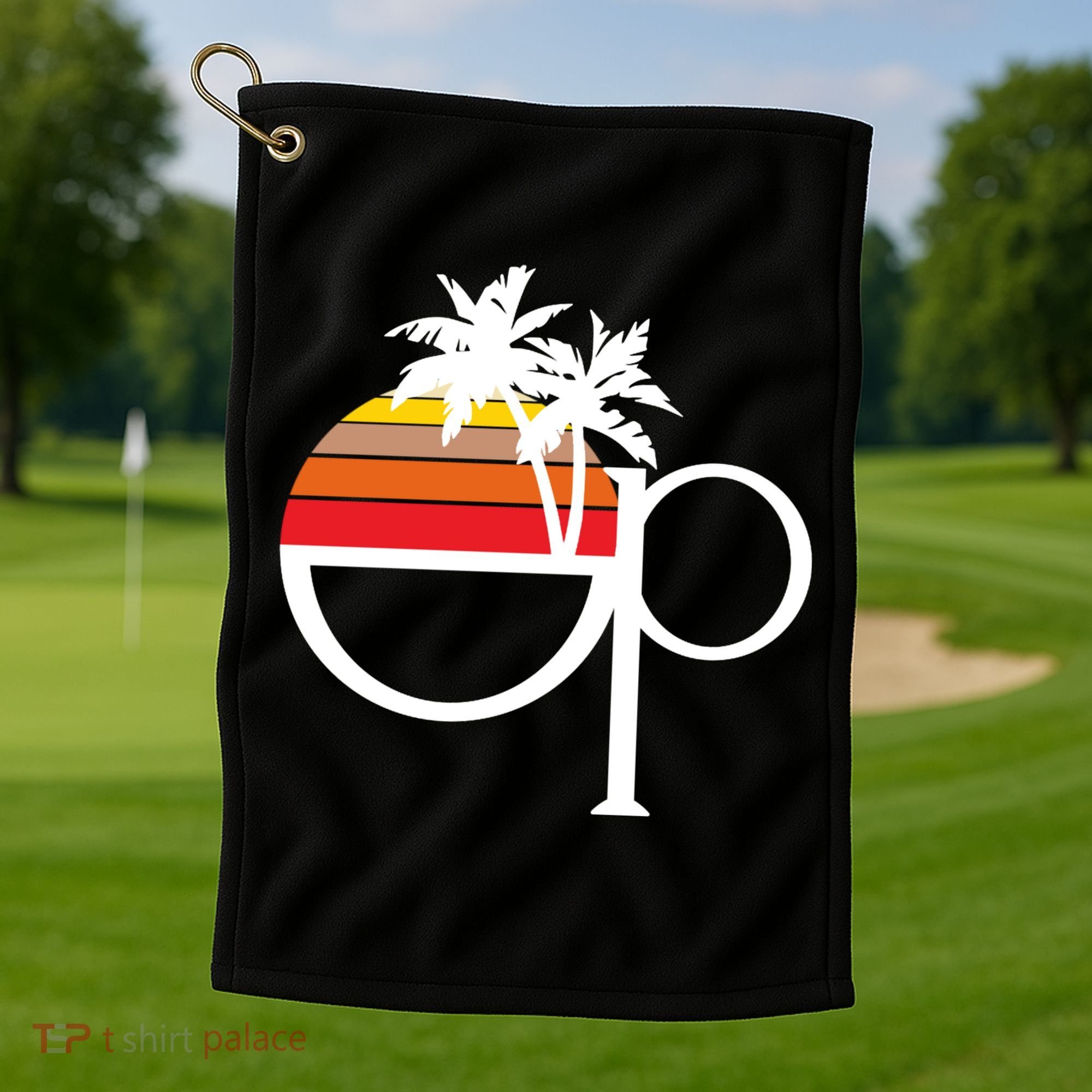 Ocean Pacific 80s Retro Sunset Golf Towel