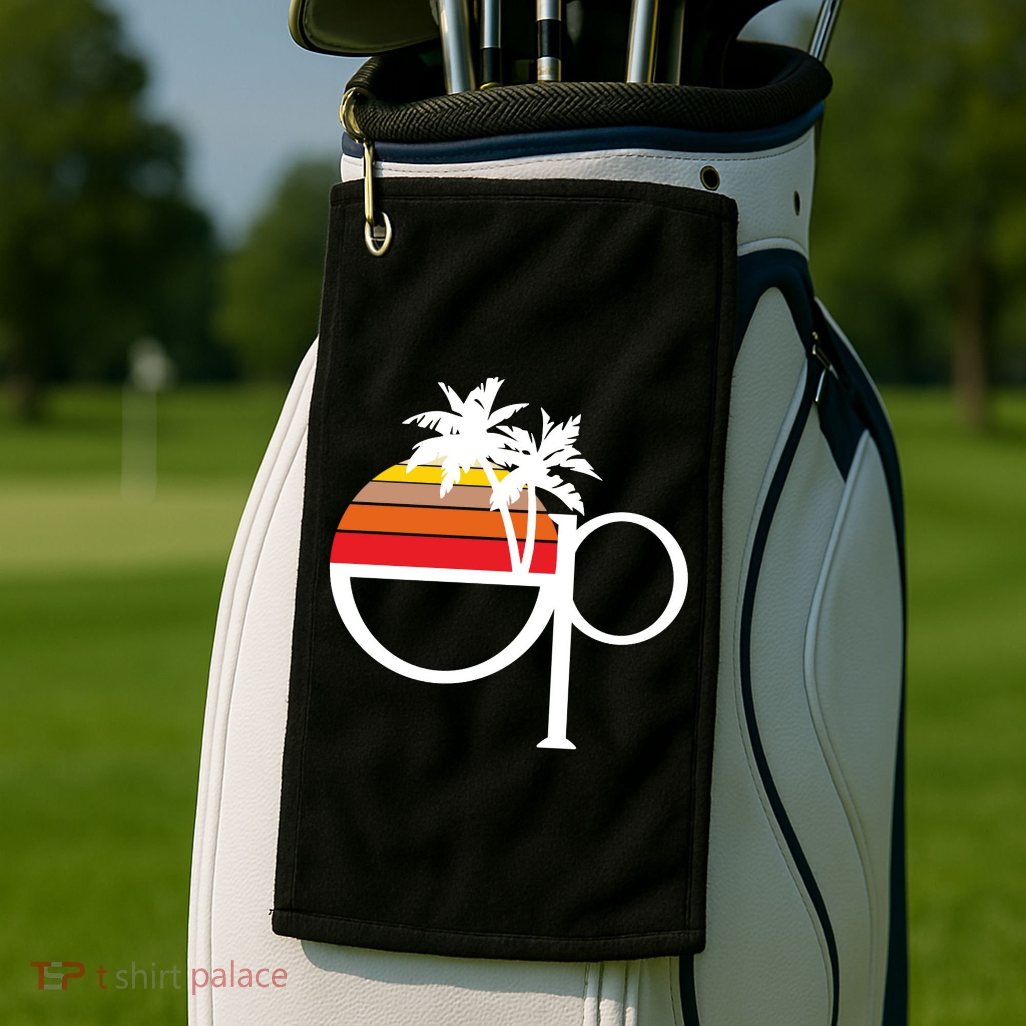 Ocean Pacific 80s Retro Sunset Golf Towel