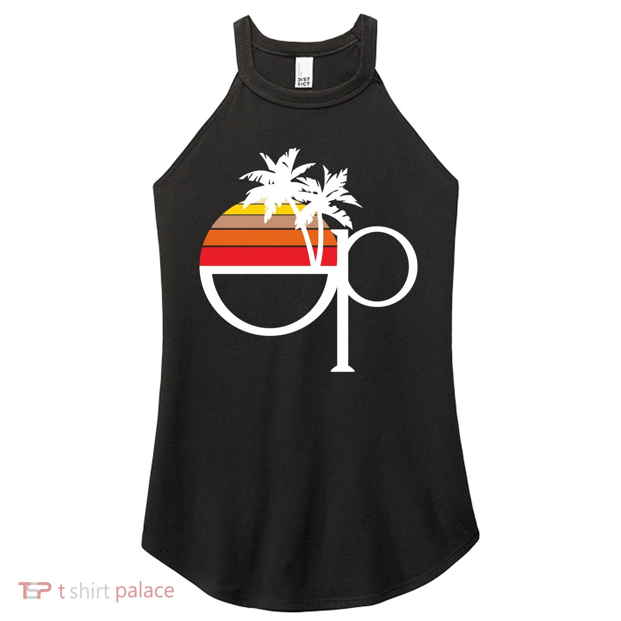 Ocean Pacific 80s Retro Sunset Women's Perfect Tri Rocker Tank