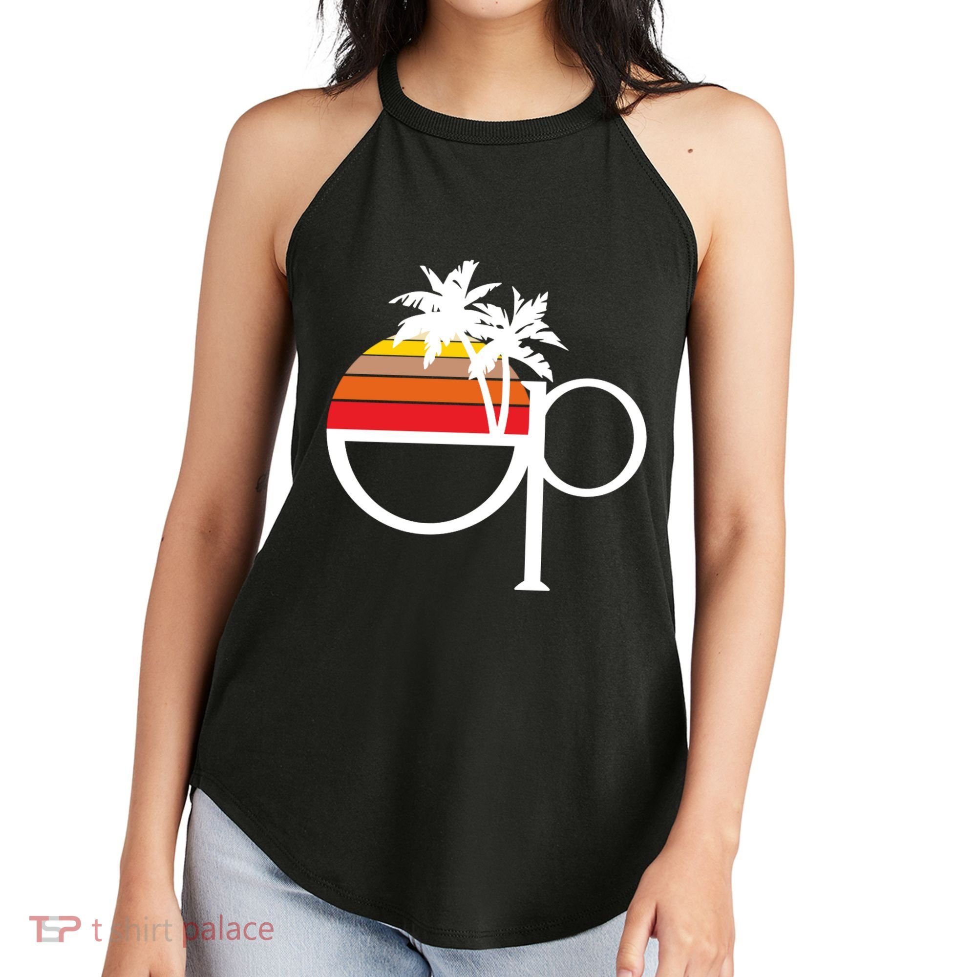 Ocean Pacific 80s Retro Sunset Women's Perfect Tri Rocker Tank