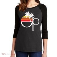 Ocean Pacific 80s Retro Sunset Women's Tri-Blend 3/4-Sleeve Raglan Shirt thumb 2