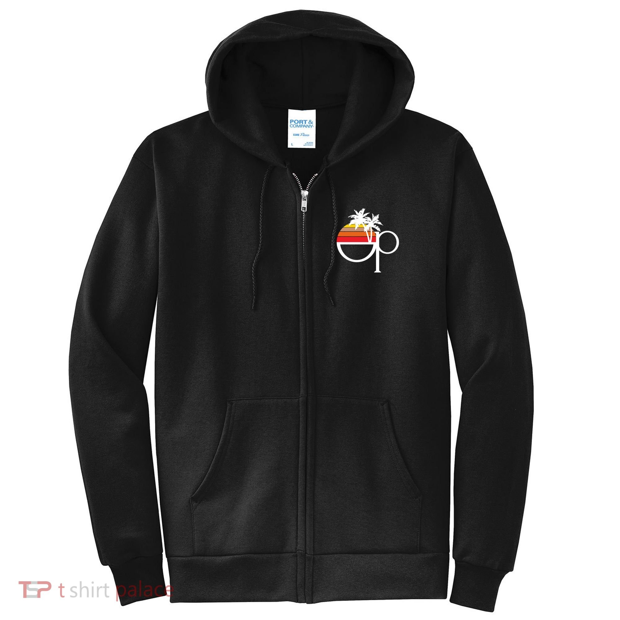 Ocean Pacific 80s Retro Sunset Full Zip Hoodie