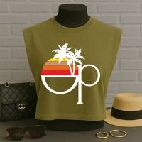 Ocean Pacific 80s Retro Sunset Garment-Dyed Women's Muscle Tee thumb 3