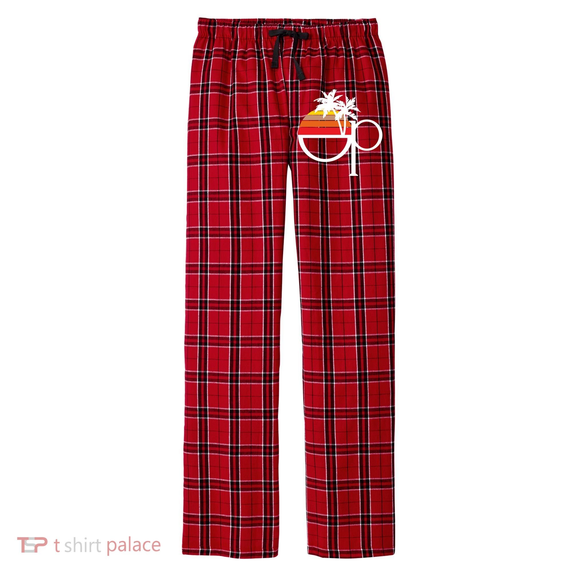 Ocean Pacific 80s Retro Sunset Men's Flannel Plaid Pajama Pants