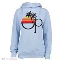 Ocean Pacific 80s Retro Sunset Womens Funnel Neck Pullover Hood thumb 0