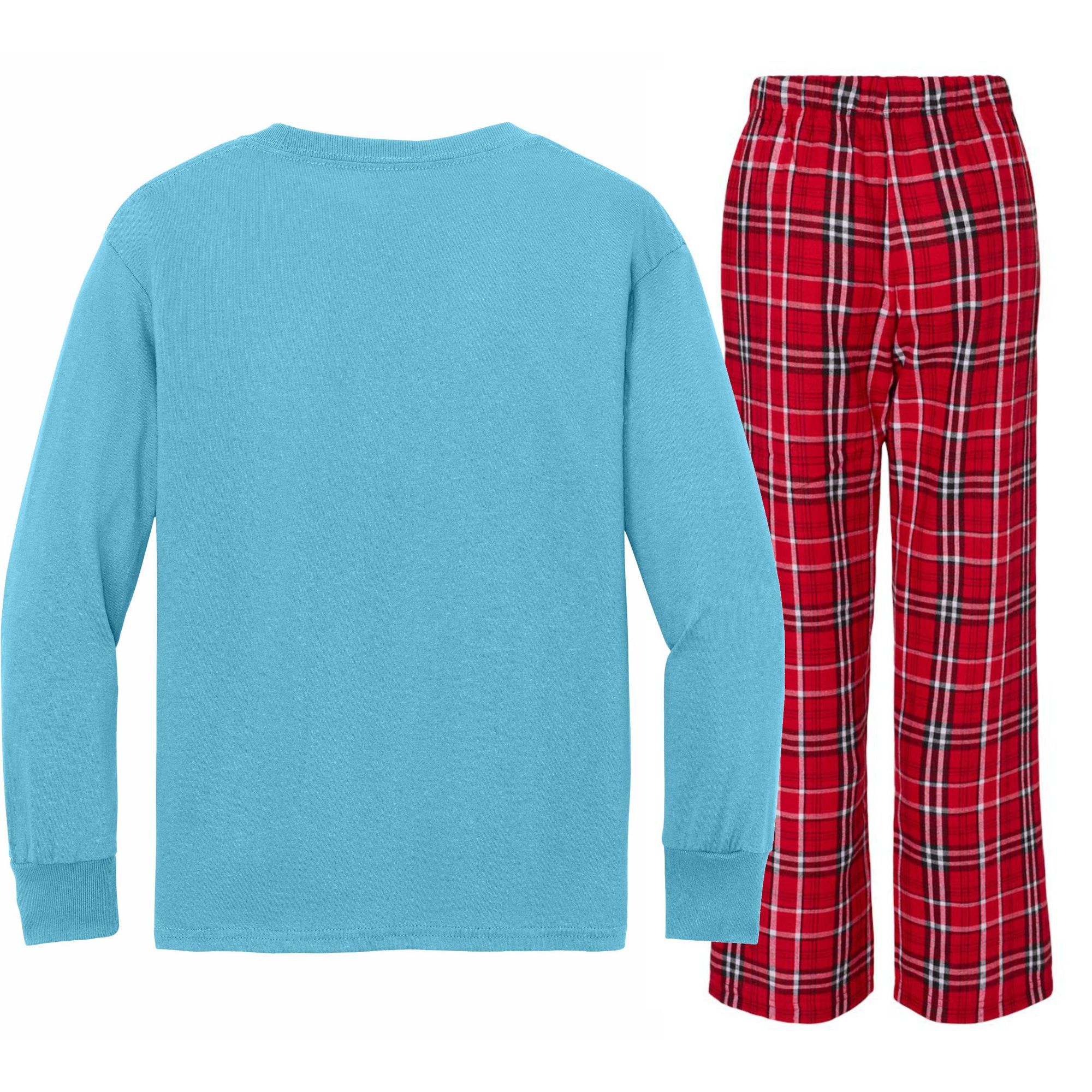 Ocean Pacific 80s Retro Sunset Kids Long Sleeve Plaid Pajama Set