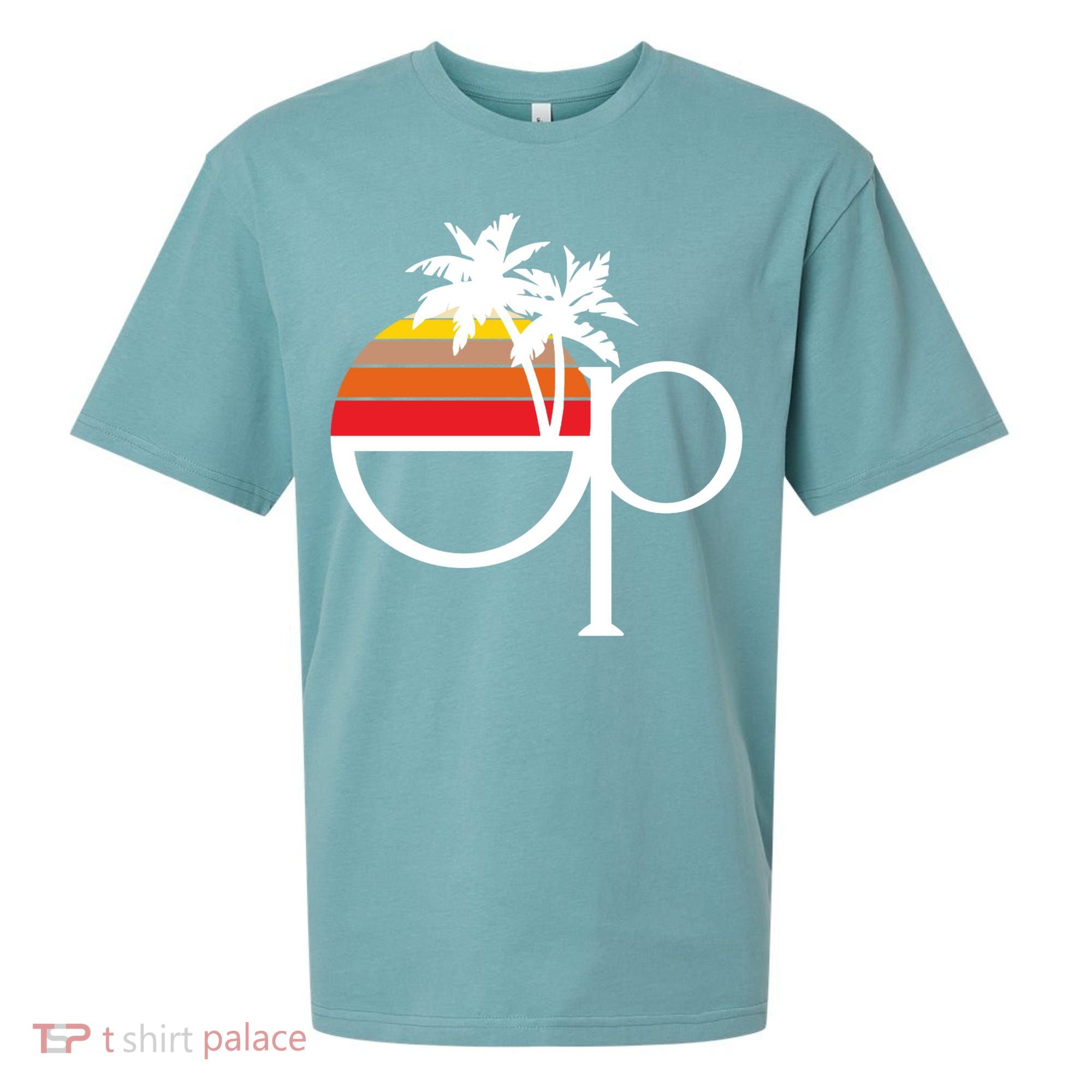 Ocean Pacific 80s Retro Sunset Sueded Cloud Jersey T-Shirt