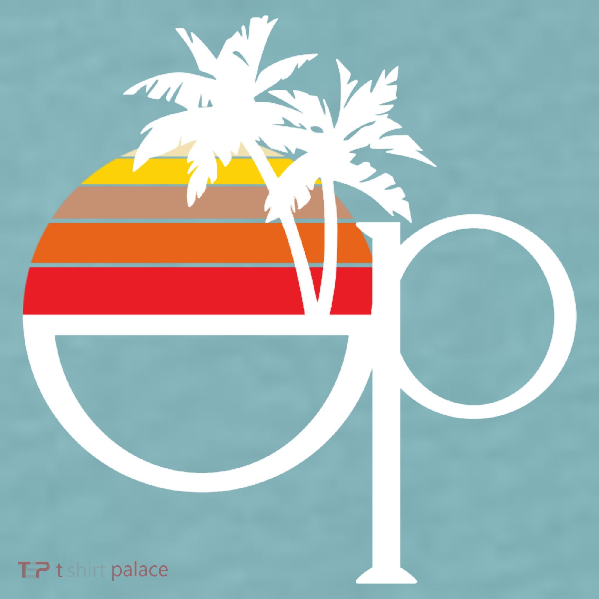 Ocean Pacific 80s Retro Sunset Sueded Cloud Jersey T-Shirt
