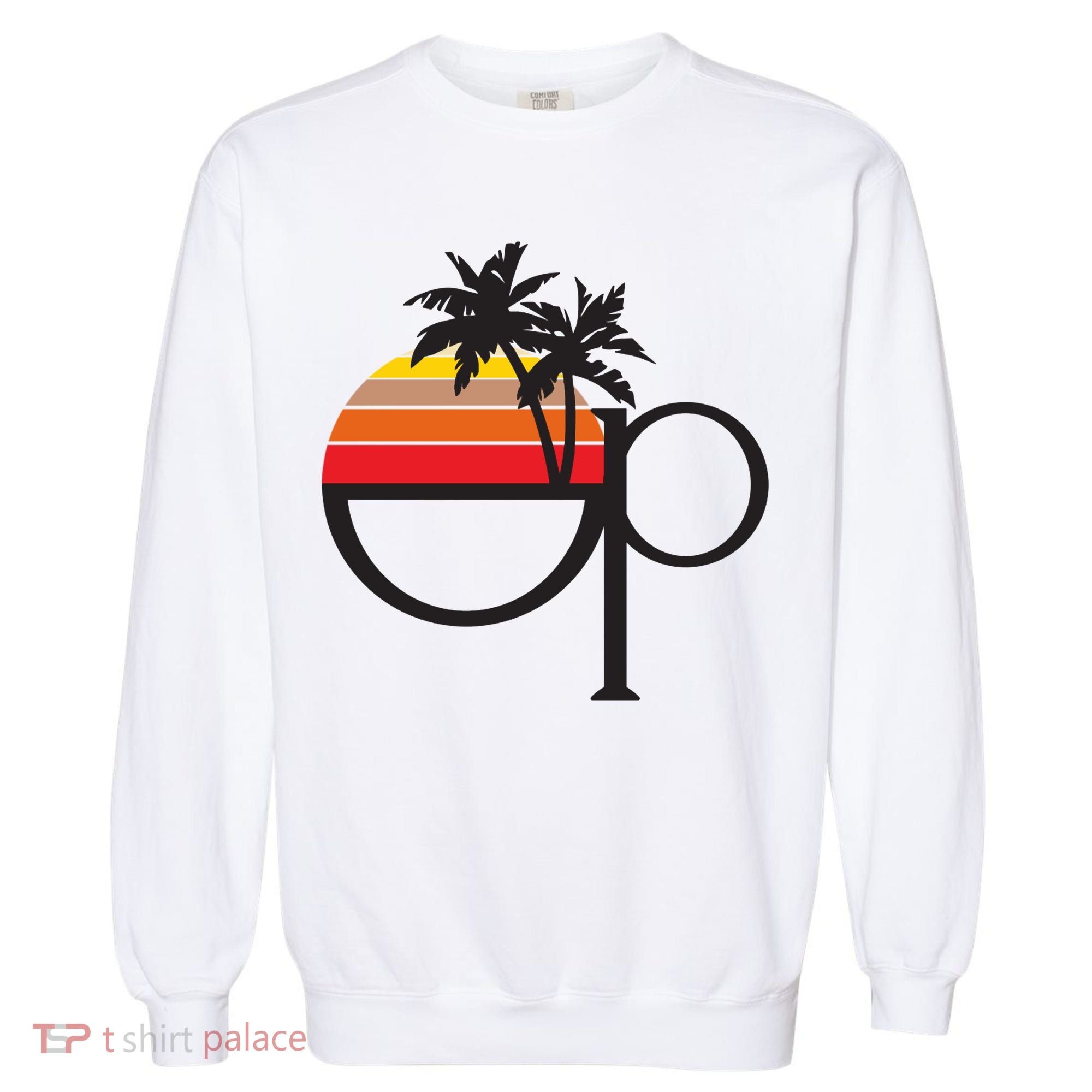 Ocean Pacific 80s Retro Sunset Garment-Dyed Sweatshirt