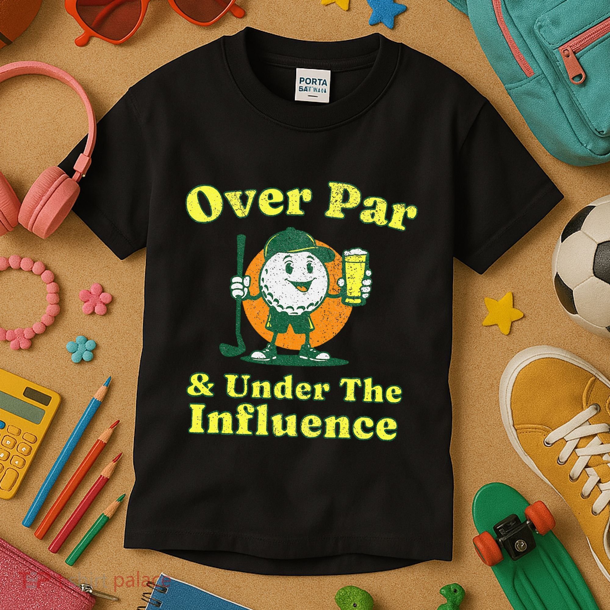 Over Par And Under The Influence Kids T-Shirt