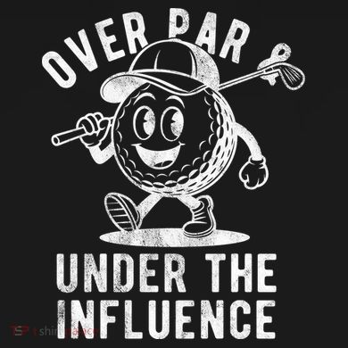 Over Par And Under The Influence Golfing Hooded Wearable Blanket